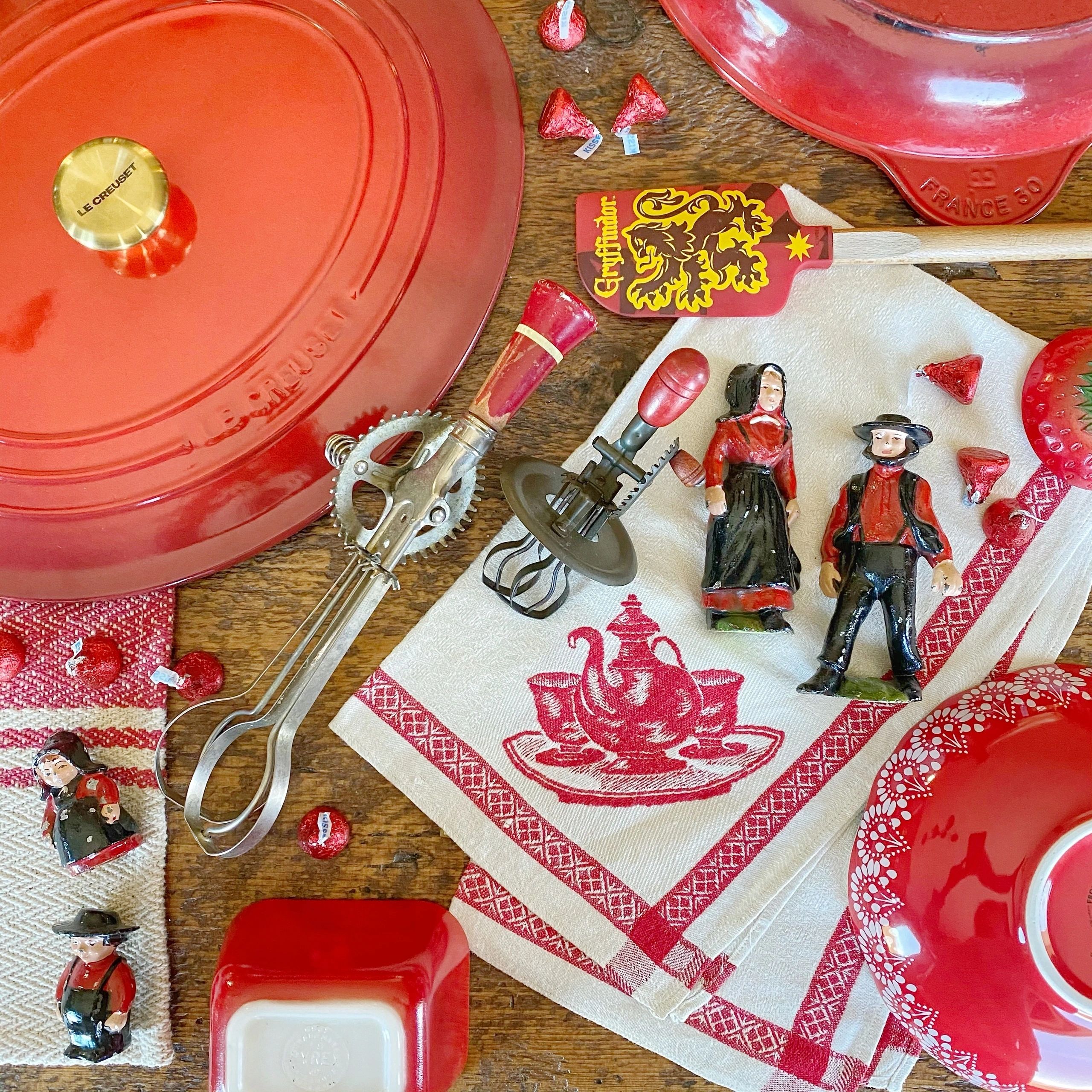 Le Creuset Russian-themed collection flat lay